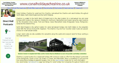 Desktop Screenshot of canalholidayscheshire.co.uk